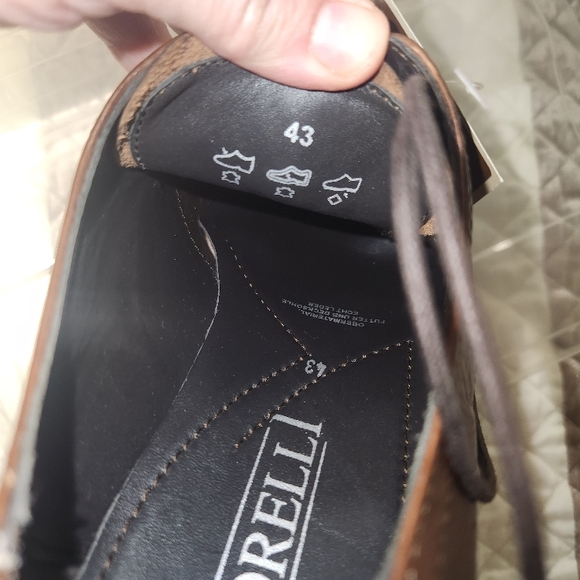 BORELLI Men's Brown Leather Dress Shoes - Picture 6 of 11